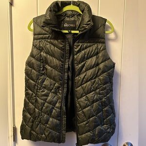 Big Chill Black Down Blend Puffer Quilted Vest S New